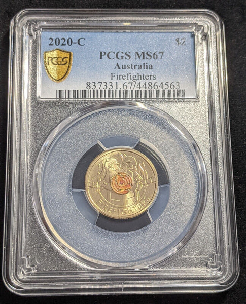 2020 C Two Dollar $2 Firefighter Australia PCGS MS67 FDC UNC #2119