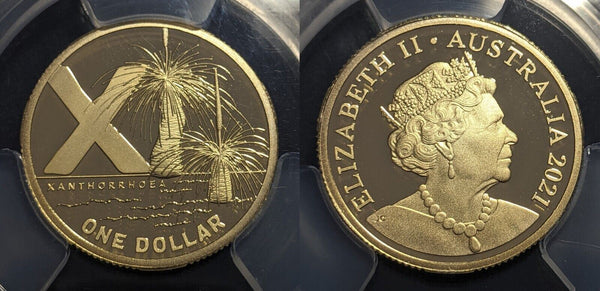 2021 Proof One Dollar $1 X Xanthorrhoea GACH Australia PCGS PR70DCAM FDC #2124