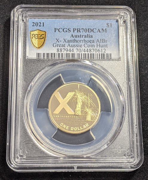 2021 Proof One Dollar $1 X Xanthorrhoea GACH Australia PCGS PR70DCAM FDC #2124