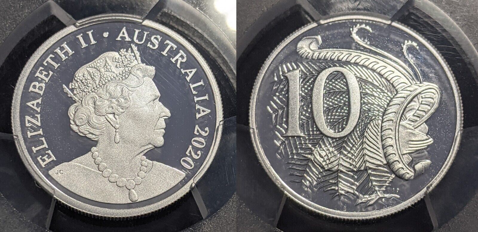 2020 Proof Silver Ten Cent 10c 6th Portrait Australia PCGS PR70DCAM FDC UNC#2126