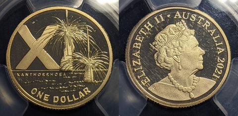 2021 Proof One Dollar $1 X Xanthorrhoea GACH Australia PCGS PR70DCAM FDC #2131