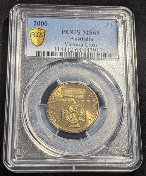 2000 One Dollar $1 Victoria Cross Australia PCGS MS68 FDC GEM UNC #2135