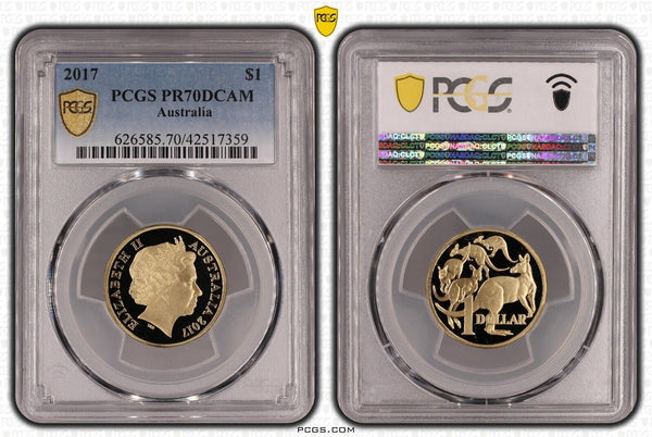2017 Proof One Dollar $1 Australia PCGS PR70DCAM FDC UNC #2137