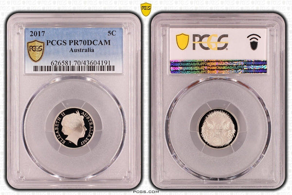 2017 Proof Five Cent 5c Australia PCGS PR70DCAM FDC UNC #2139