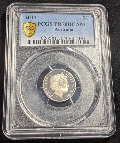 2017 Proof Five Cent 5c Australia PCGS PR70DCAM FDC UNC #2139