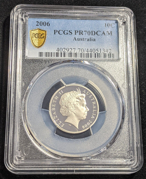 2006 Proof Ten Cent 10c Australia PCGS PR70DCAM FDC UNC #2143