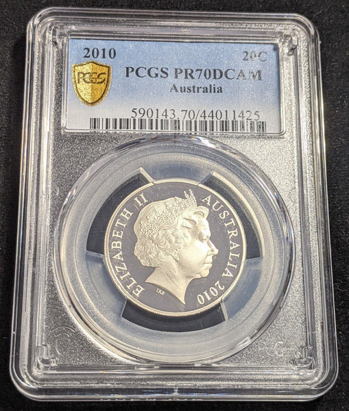 2010 Proof Twenty Cent 20c Australia PCGS PR70DCAM FDC UNC #2142