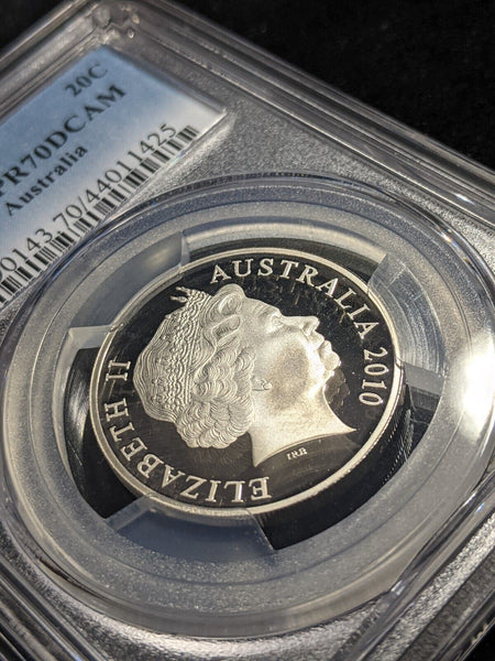 2010 Proof Twenty Cent 20c Australia PCGS PR70DCAM FDC UNC #2142