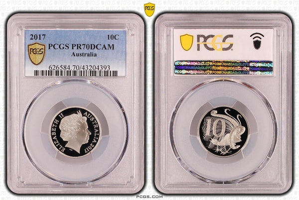 2017 Proof Ten Cent 10c Australia PCGS PR70DCAM FDC UNC #2144