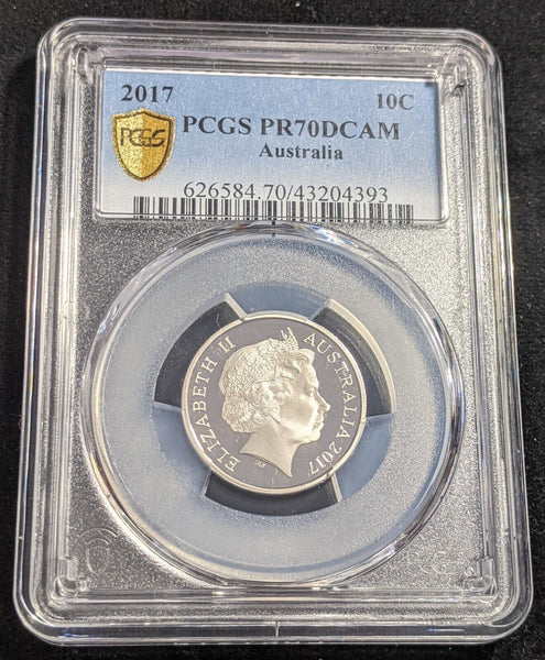 2017 Proof Ten Cent 10c Australia PCGS PR70DCAM FDC UNC #2144