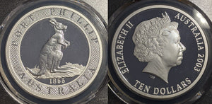 2003 Proof Silver Ten Dollar $10 Port Phillip Pattern PCGS PR69DCAM FDC UNC