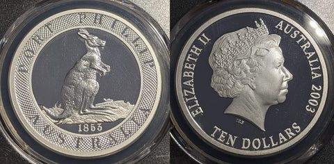 2003 Proof Silver Ten Dollar $10 Port Phillip Pattern PCGS PR69DCAM FDC UNC