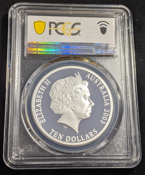 2003 Proof Silver Ten Dollar $10 Port Phillip Pattern PCGS PR69DCAM FDC UNC