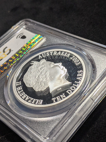2003 Proof Silver Ten Dollar $10 Port Phillip Pattern PCGS PR69DCAM FDC UNC