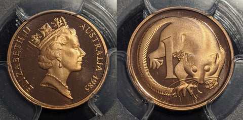 1985 Proof One Cent 1c Australia PCGS PR70DCAM FDC UNC #2146