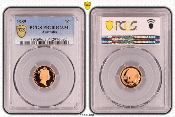 1985 Proof One Cent 1c Australia PCGS PR70DCAM FDC UNC #2146