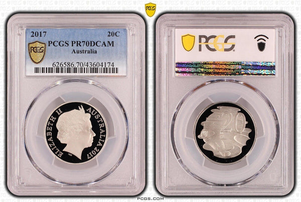2017 Proof Twenty Cent 20c Australia PCGS PR70DCAM FDC UNC #2148