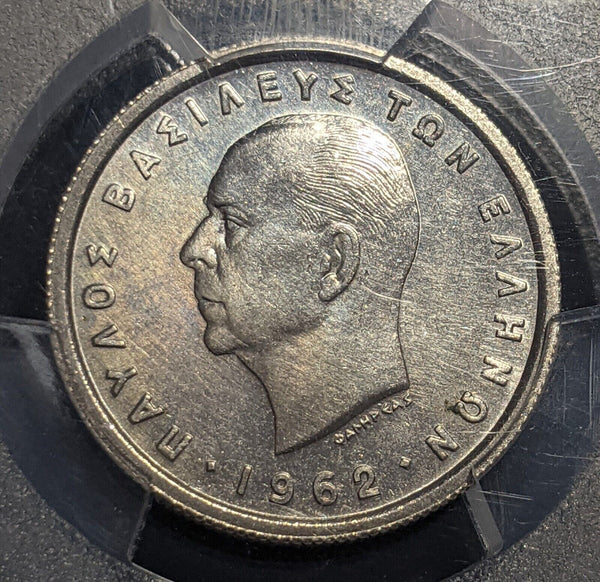 Greece 1962 1 Drachma PCGS Cleaned-UNC Details KM# 81 #2153