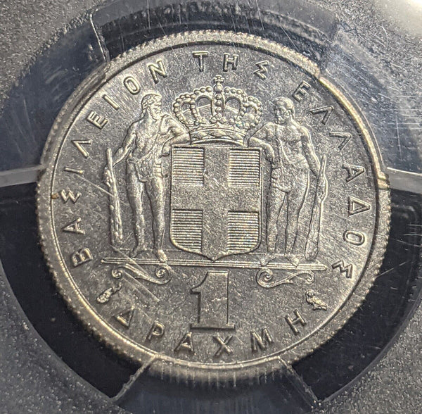 Greece 1962 1 Drachma PCGS Cleaned-UNC Details KM# 81 #2153