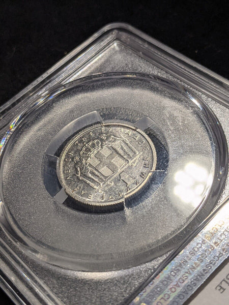 Greece 1962 1 Drachma PCGS Cleaned-UNC Details KM# 81 #2153