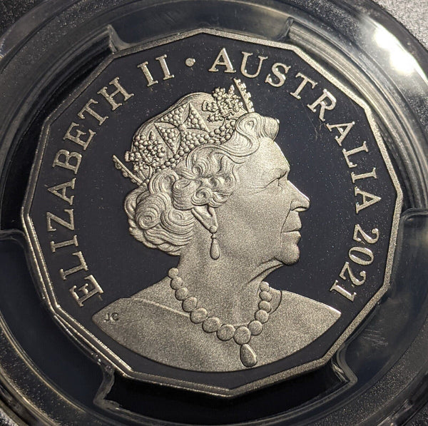 2021 Proof Fifty Cent 50c Australia PCGS PR70DCAM FDC UNC #2155