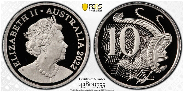 2022 Proof Ten Cent 10c Australia PCGS PR70DCAM FDC UNC #2157
