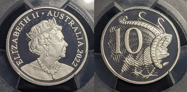 2022 Proof Ten Cent 10c Australia PCGS PR70DCAM FDC UNC #2157