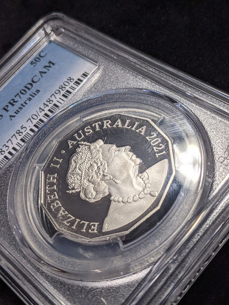 2021 Proof Fifty Cent 50c Australia PCGS PR70DCAM FDC UNC #2154
