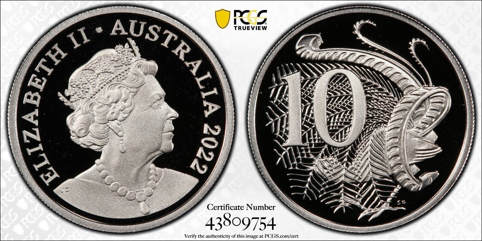 2022 Proof Ten Cent 10c Australia PCGS PR70DCAM FDC UNC #2158