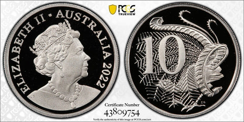 2022 Proof Ten Cent 10c Australia PCGS PR70DCAM FDC UNC #2158