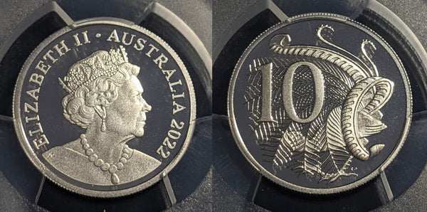 2022 Proof Ten Cent 10c Australia PCGS PR70DCAM FDC UNC #2158