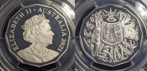 2021 Proof Fifty Cent 50c Australia PCGS PR70DCAM FDC UNC #2159