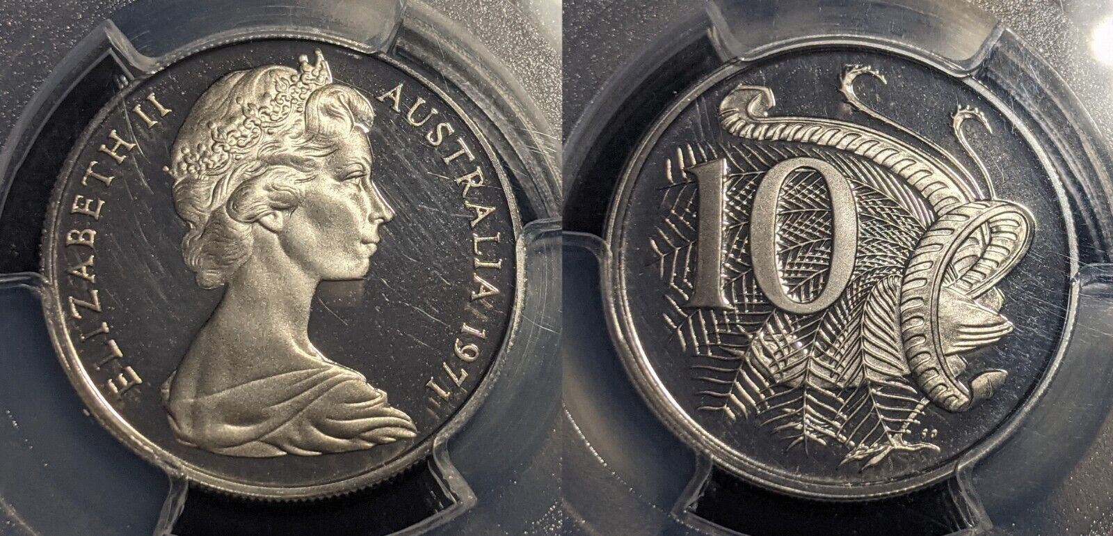 1971 Proof Ten Cent 10c Australia PCGS PR67DCAM FDC UNC #2165