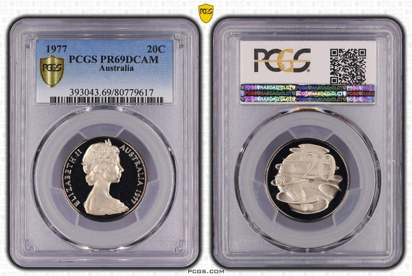 1977 Proof Twenty Cent 20c Australia PCGS PR69DCAM FDC UNC #2168