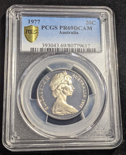 1977 Proof Twenty Cent 20c Australia PCGS PR69DCAM FDC UNC #2168