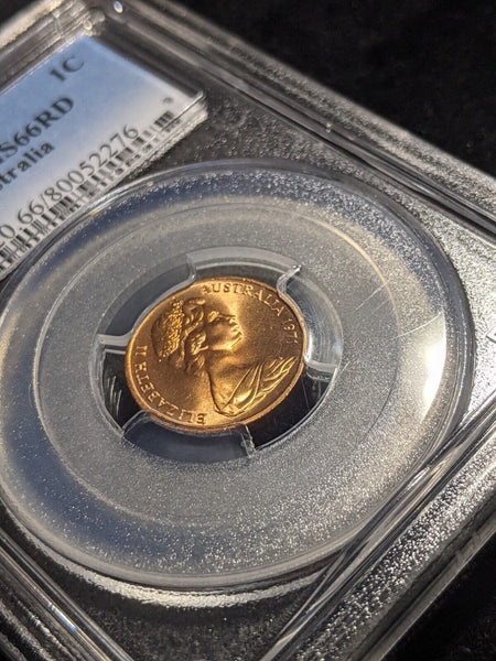 1971 One Cent 1c Australia PCGS MS66RD GEM UNC #2167