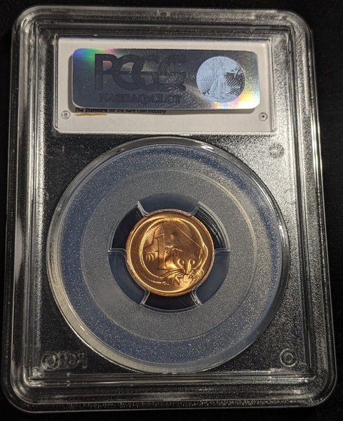 1971 One Cent 1c Australia PCGS MS66RD GEM UNC #2167