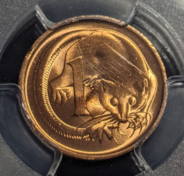 1971 One Cent 1c Australia PCGS MS66RD GEM UNC #2167