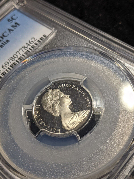 1975 Proof Five Cent 5c Australia PCGS PR69DCAM FDC UNC #2171