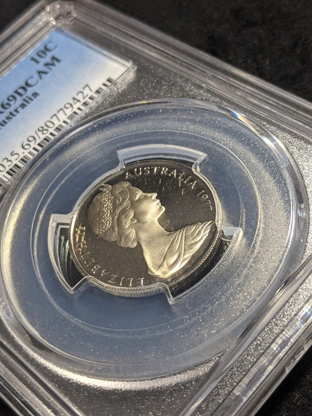 1977 Proof Ten Cent 10c Australia PCGS PR69DCAM FDC UNC #2169