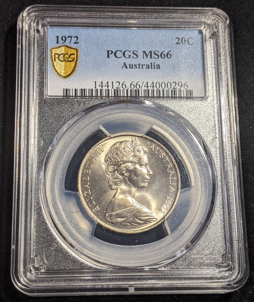 1972 Twenty Cent 20c Australia PCGS MS66 GEM UNC #2173