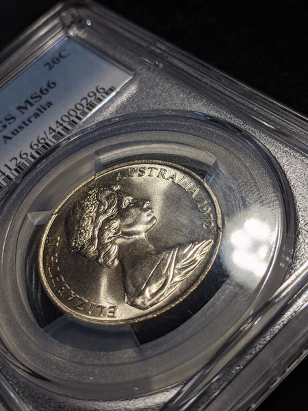 1972 Twenty Cent 20c Australia PCGS MS66 GEM UNC #2173