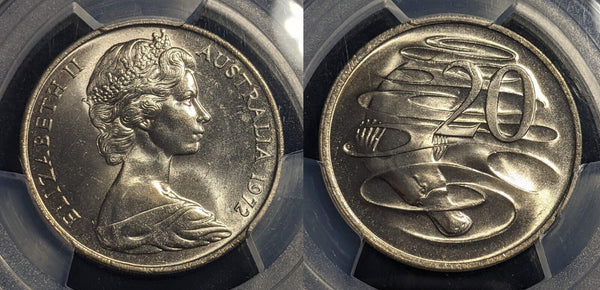 1972 Twenty Cent 20c Australia PCGS MS65 GEM UNC #2172
