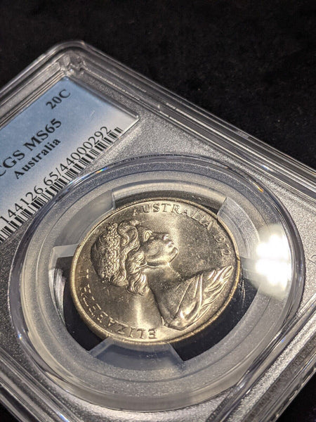 1972 Twenty Cent 20c Australia PCGS MS65 GEM UNC #2172