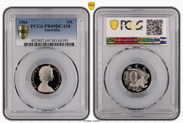 1984 Proof Ten Cent 10c Australia PCGS PR69DCAM FDC UNC #2175