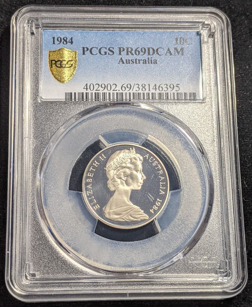 1984 Proof Ten Cent 10c Australia PCGS PR69DCAM FDC UNC #2175