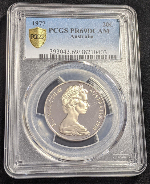 1977 Proof Twenty Cent 20c Australia PCGS PR69DCAM FDC UNC #2180