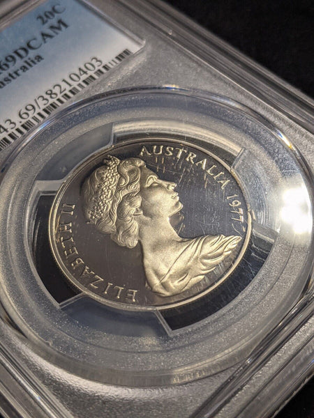 1977 Proof Twenty Cent 20c Australia PCGS PR69DCAM FDC UNC #2180