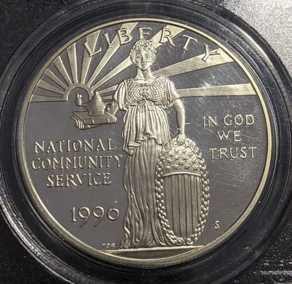 USA Proof 1996-S Dollar National Community Service Commemorative PCGS PR70DCAM