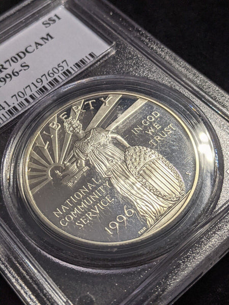 USA Proof 1996-S Dollar National Community Service Commemorative PCGS PR70DCAM